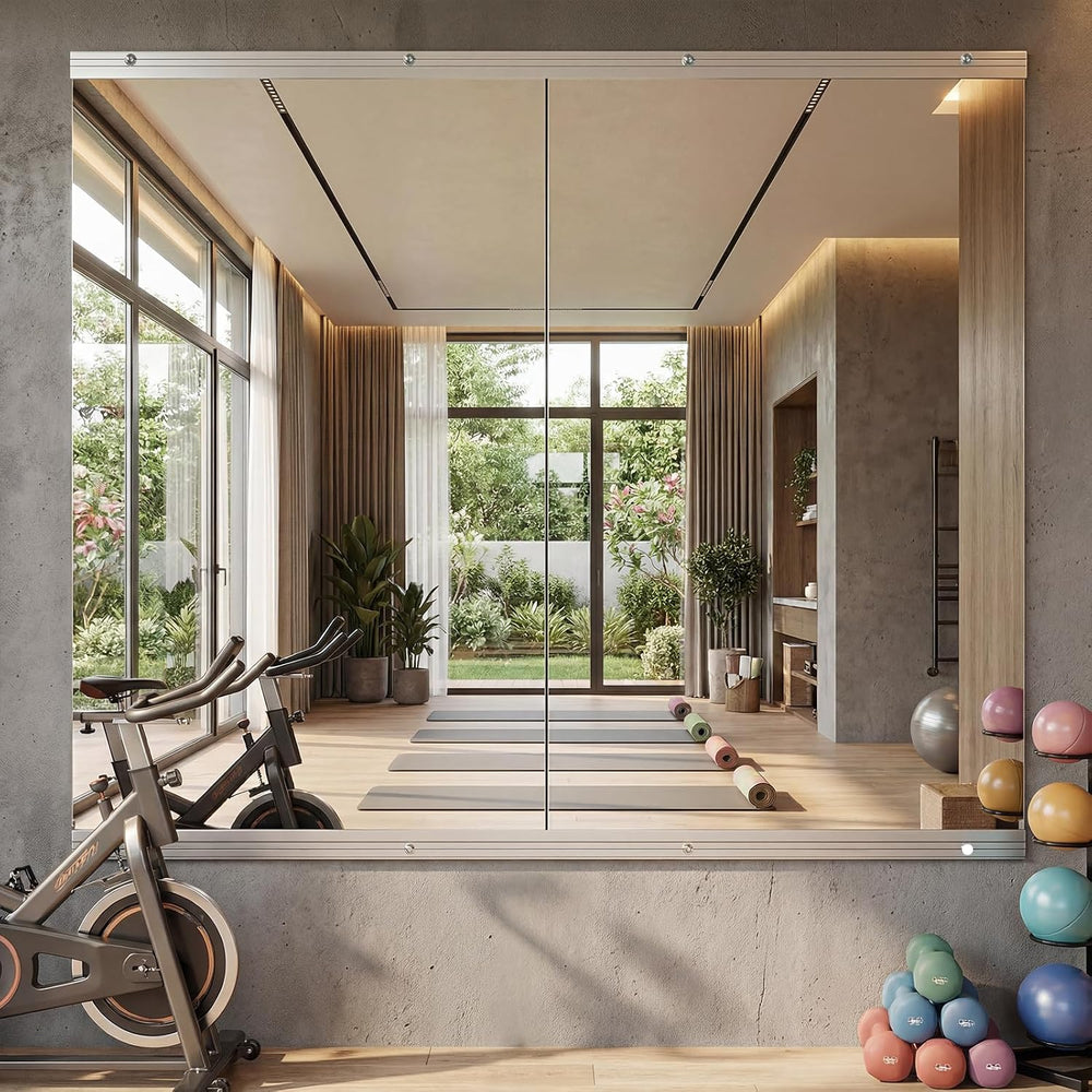 Antok Home Gym Mirror 60"x40" 2PCS, Wall‑Mounted Gym Mirror