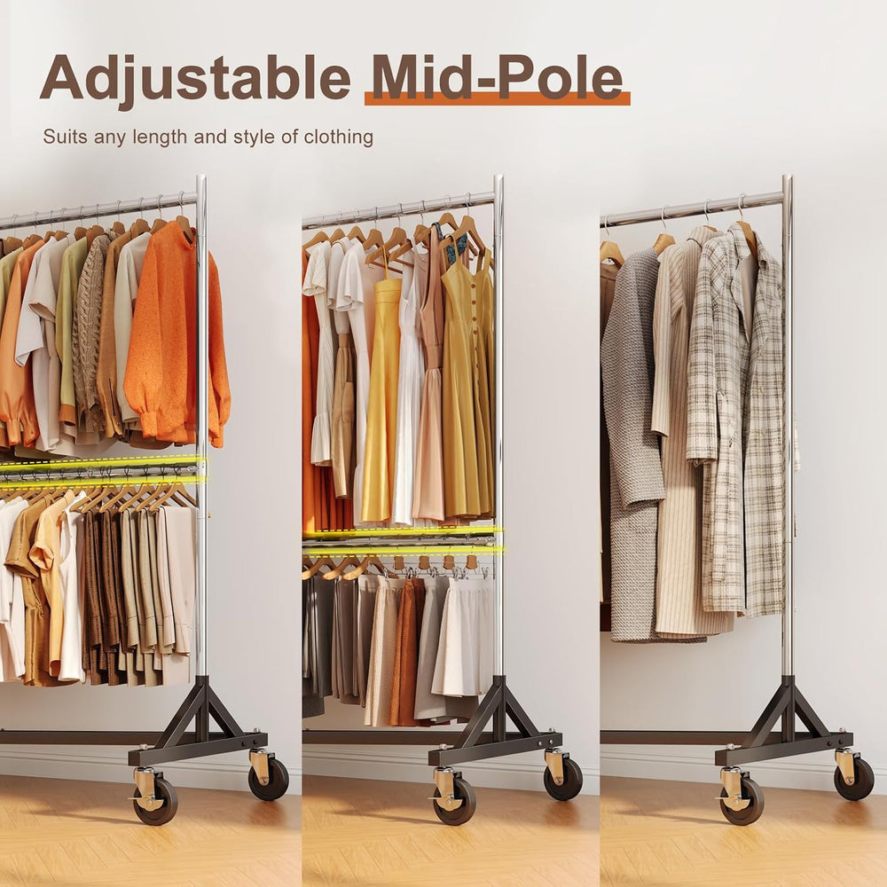 HOKEEPER Z Rack, Clothes Rack Hold 550LB Adjustable Height 2 Pack