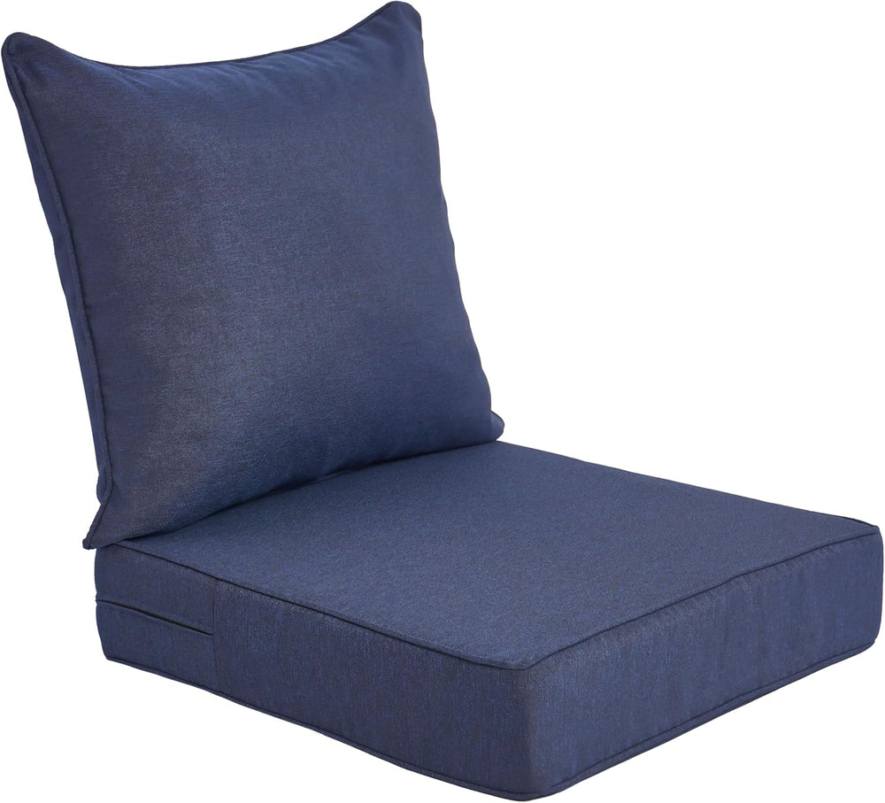 Patio Cushions for Outdoor Furniture,Waterproof,22x24,Navy Blue