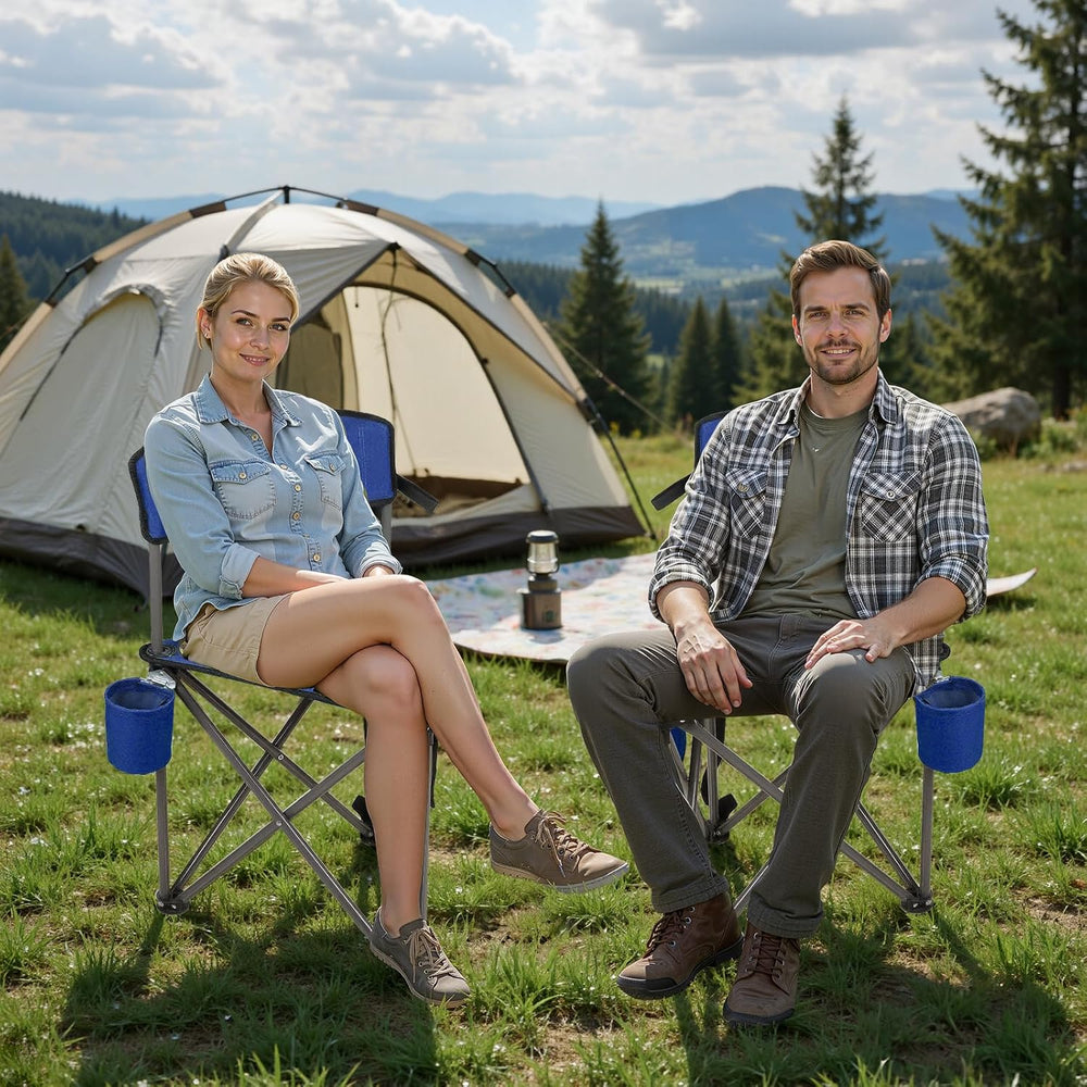 Northroad 2 Pack Tripod Camping Chairs, Portable 3 Legged Folding Tripod Stoo...