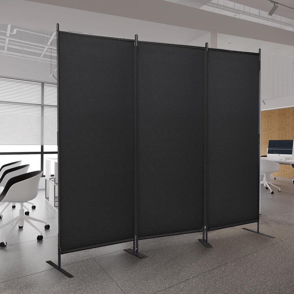 JAXPETY Room Divider Panel 6Ft Privacy Screen Wall Dividers, Black