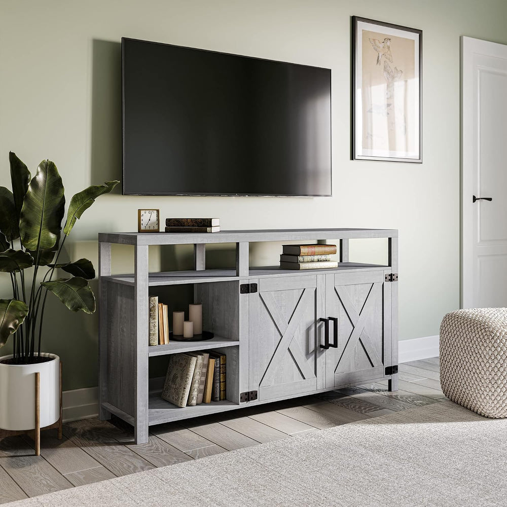 BELLEZE 58" TV Stand for TVs Up to 65", Modern Entertainment Center...