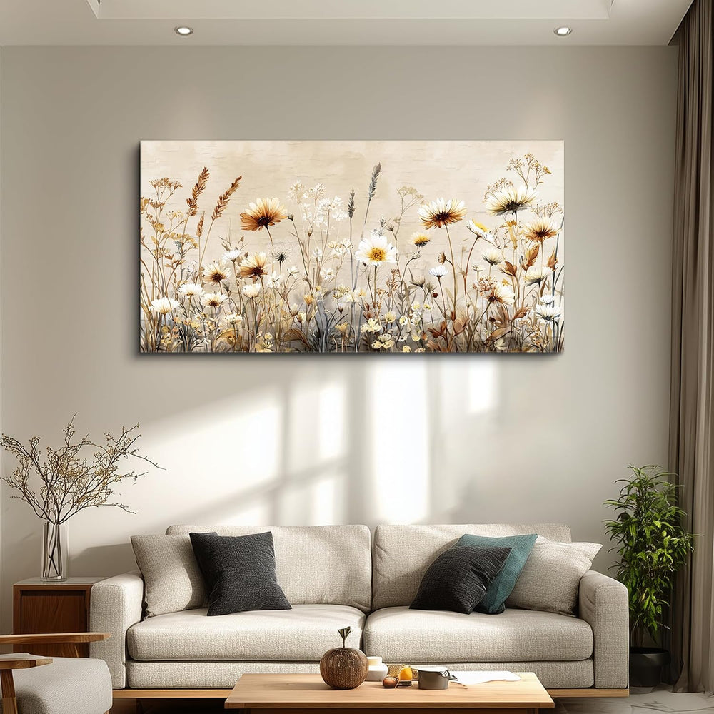 XIGUANGART Floral Wall Art, Large Wall Art, Flower Pictures Wall Decor, Elega...