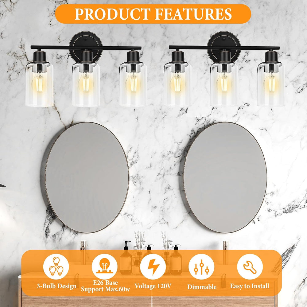 Oil Rubbed Bronze 3-light Bathroom Vanity Light Fixture Over Mirror Sink