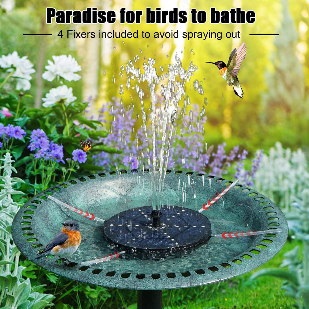 Solar Bird Bath Fountains Upgraded, 4W Solar Powered Water Fountain Pump with...