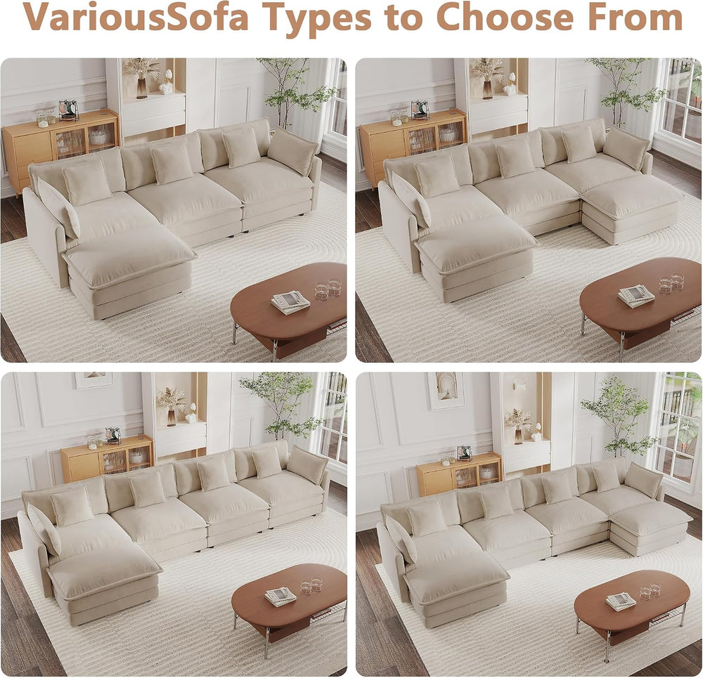 mikibama Luxury 2 Piece Sofa Set, 2 Pieces of Loveseat Sofa, Modern Chenille ...