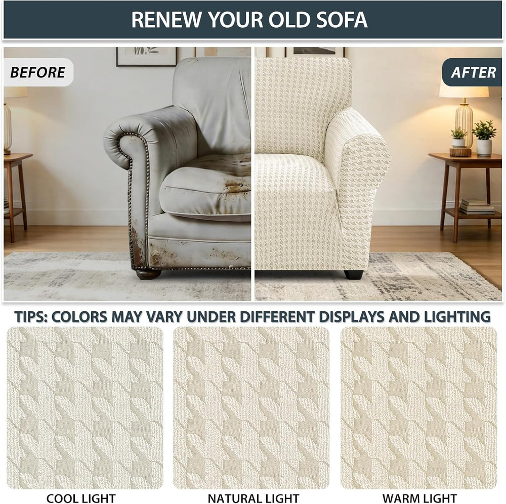 ZNSAYOTX 1 Piece Stretch Chair Slipcover with Arms (34"-44") New-Ho...