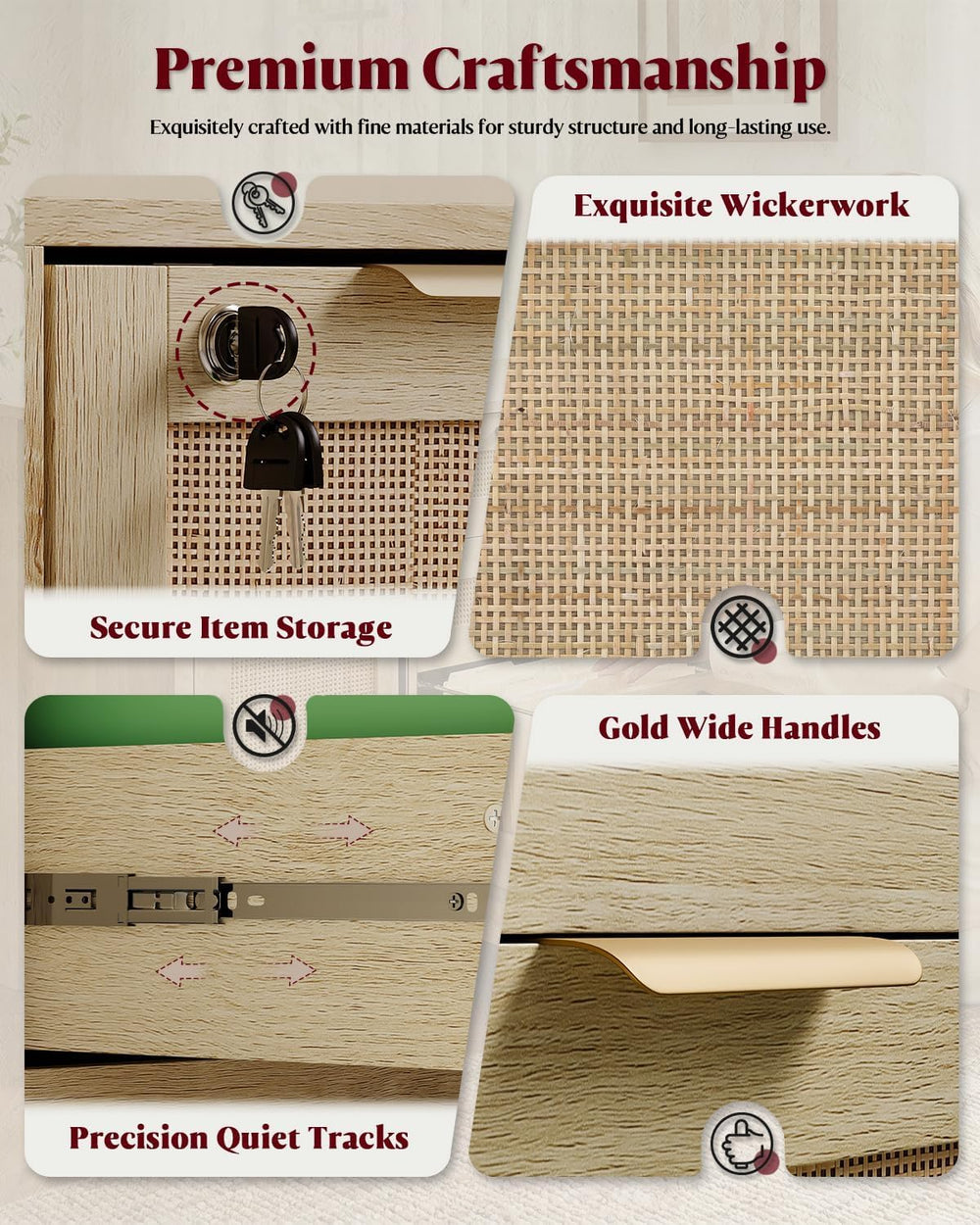 HOPUBUY 2 Drawer File Cabinet with Lock, Printer Stand Lateral