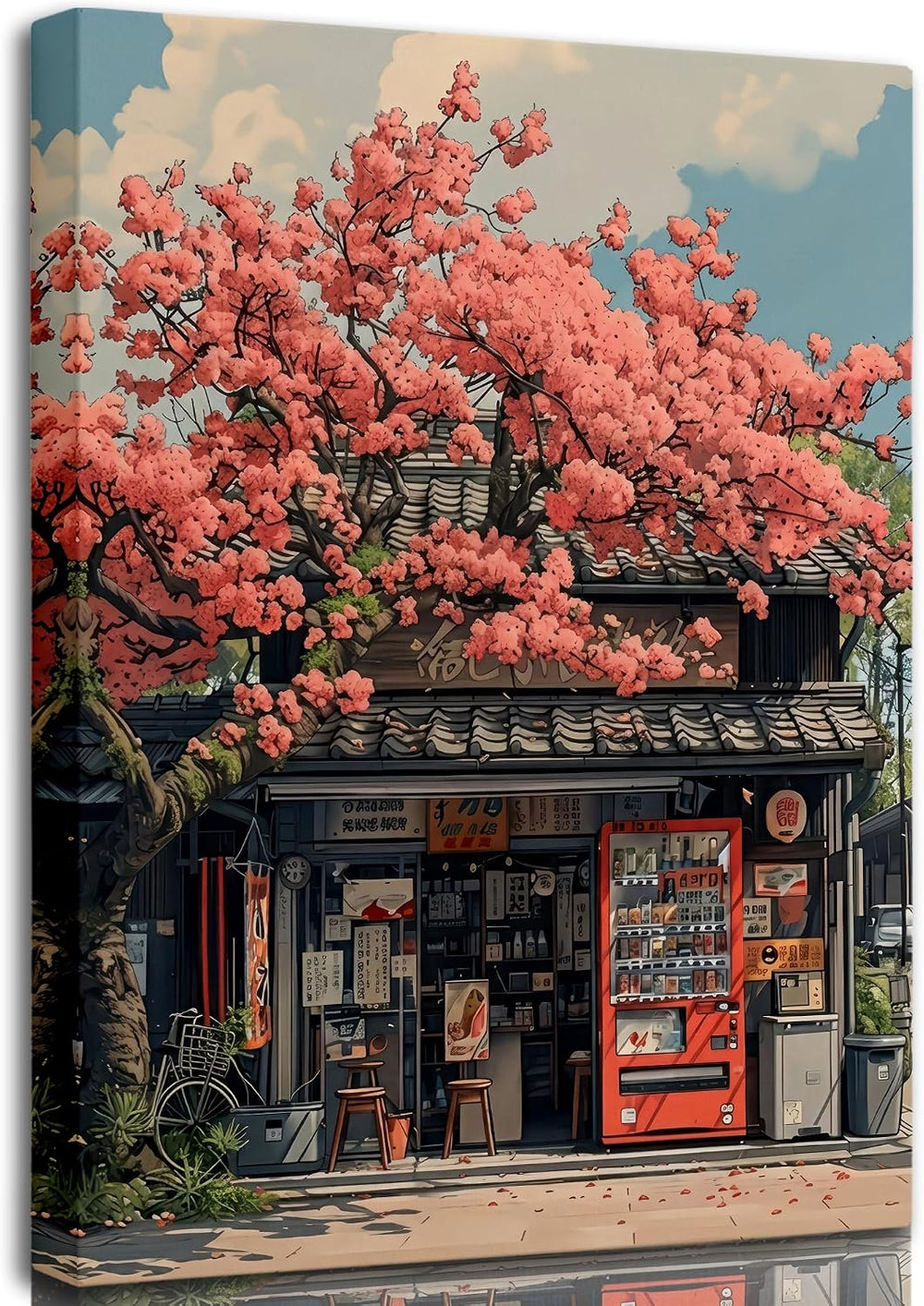 YUBOJIA Japanese Canvas Wall Art 16x24 in