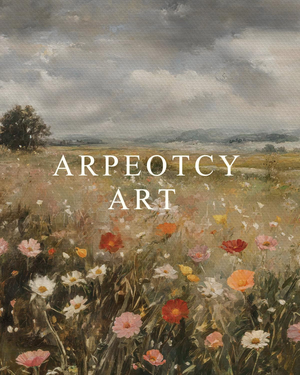 ARPEOTCY Extra Large Framed Wall Art, Colorful Wildflower Print, 36x54In