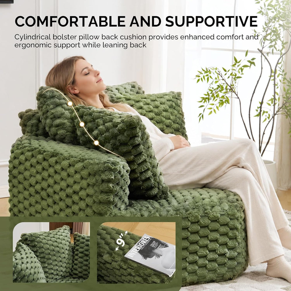 VINGLI Hexagon Boneless Chair, Modern Modular Chaise Lounge Sofa Bed, Corner ...