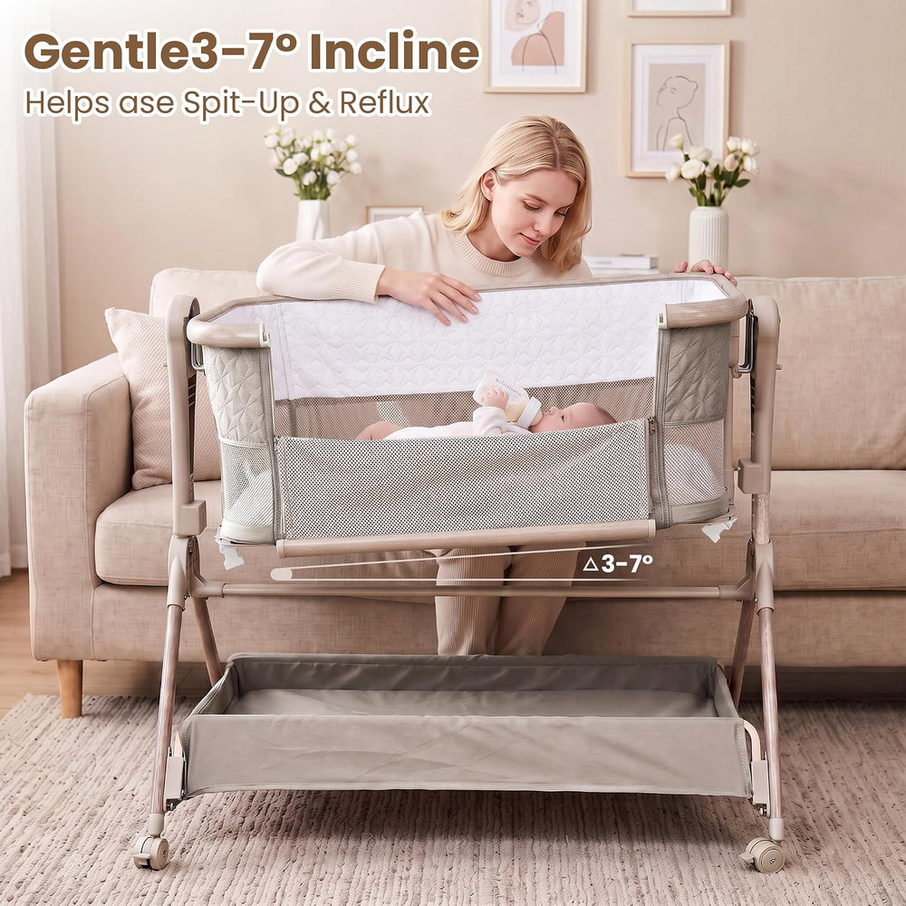 Bassinet Bedside Sleeper for Newborns, Tool-Free, Stable and Secure