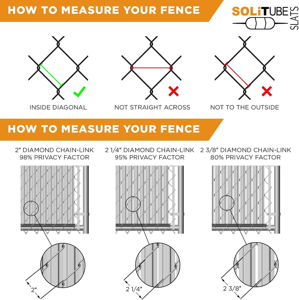 Proudly Made in THE USA! - SoliTube Slat Privacy Inserts for Chain-Link Fence...
