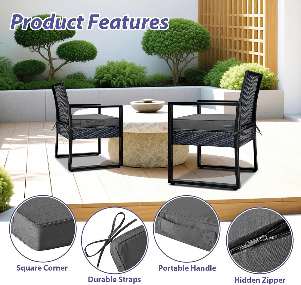 IPYNBAP Outdoor Chair Cushions Set of 4 -Waterproof Outdoor Seat Cushions for...