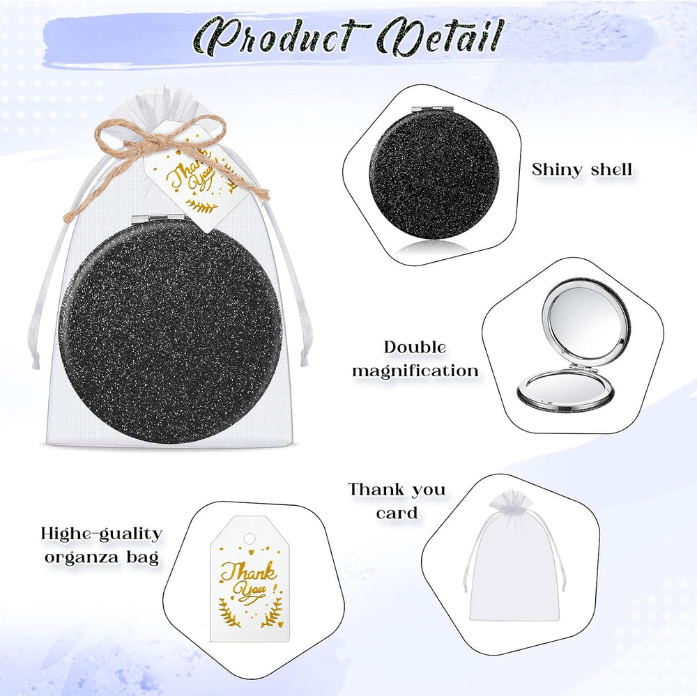 Chunful 30 Sets Compact Magnifying Mirrors Gifts with Thank You Card and Rope...