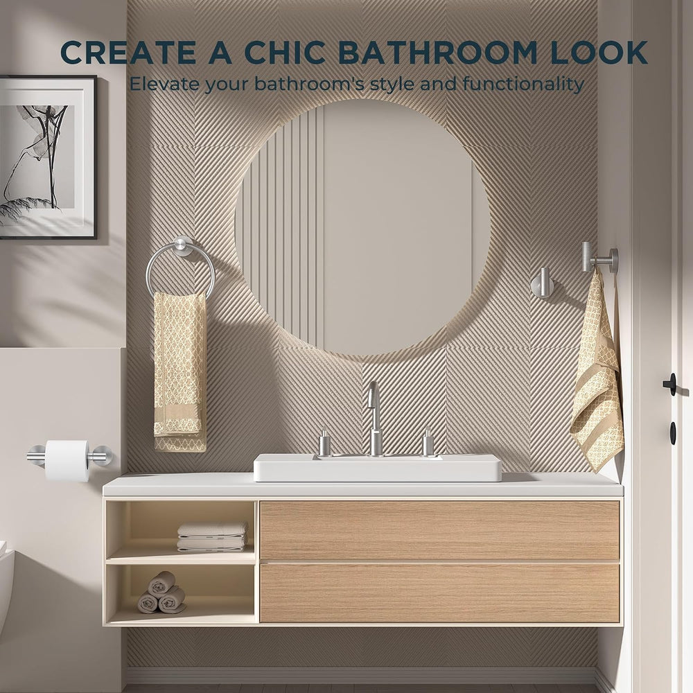 FORIOUS Bathroom Accessories Set, 4-Piece Bathroom Hardware Set