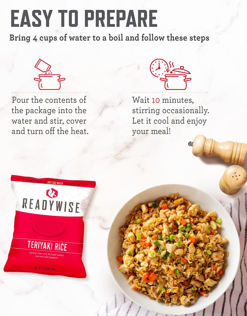 READYWISE Emergency Food Survival Supply 7 Day Grab Bag, 60 Servings