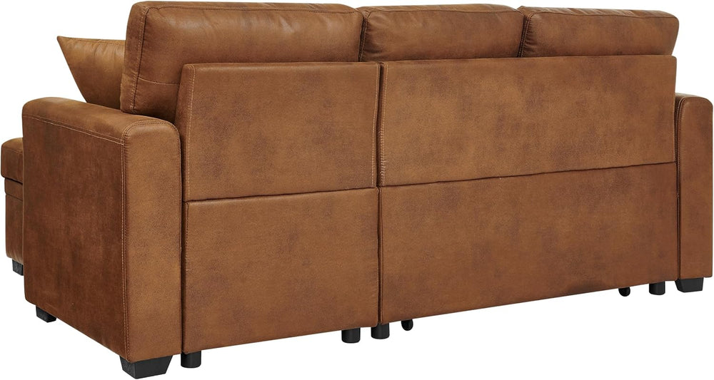 Eafurn Tufted Sectional Sleeper Sofa Pull Out Couch Bed Modern Sofabed
