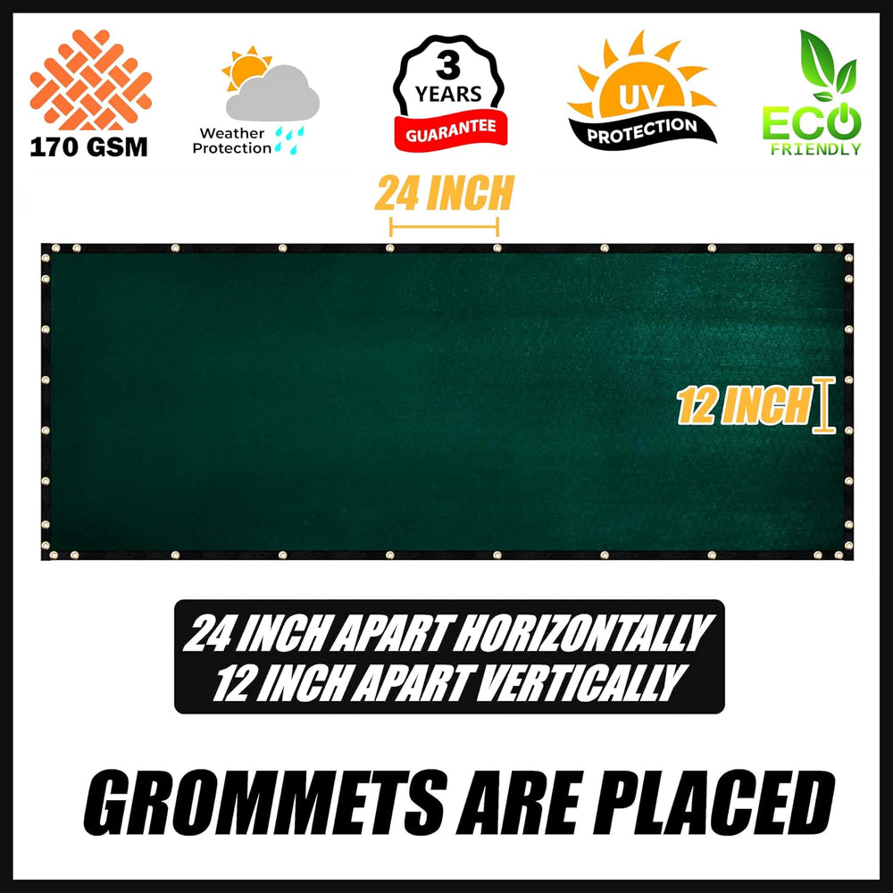 Royal Shade 4' x 50' Green Fence Privacy Screen, Heavy Duty Windscreen