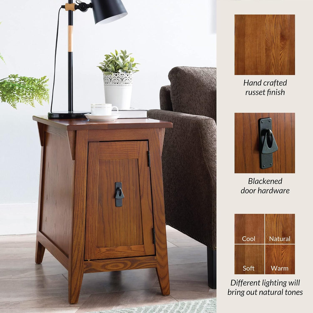 Leick Home Mission Cabinet End Table, 15", Russet