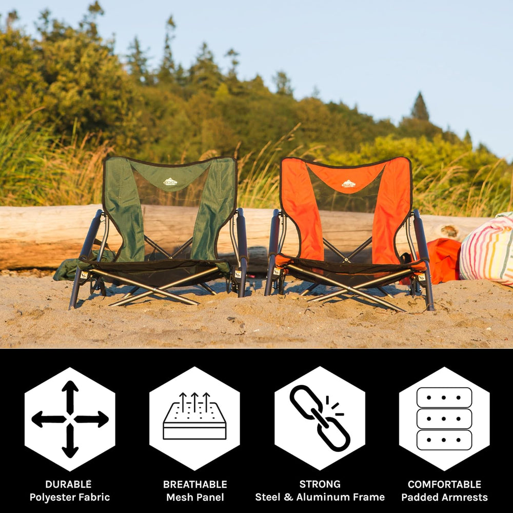 Cascade Mountain Tech Folding Camp Chair for Camping, Beach, Picnic, Barbqeue...