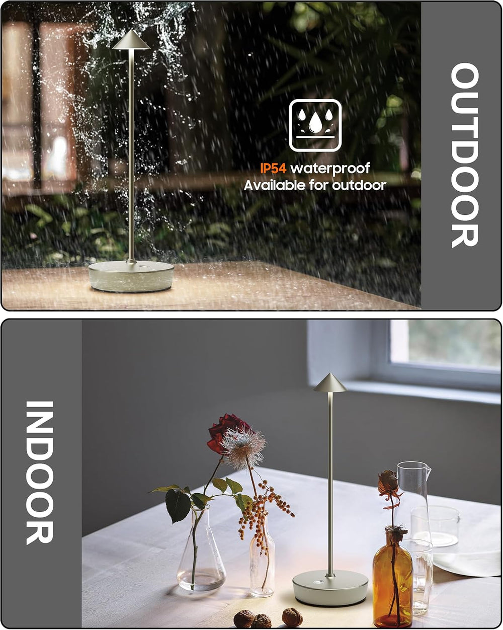 LED Cordless Table Lamps Rechargeable 6000mAh Battery Operated Desk Lamp
