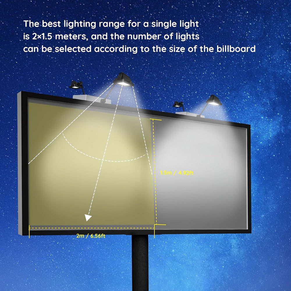 Solar Sign Lights Outdoor, 120 LED 1200 Lumen Billboard Lights, Solar Sign Li...
