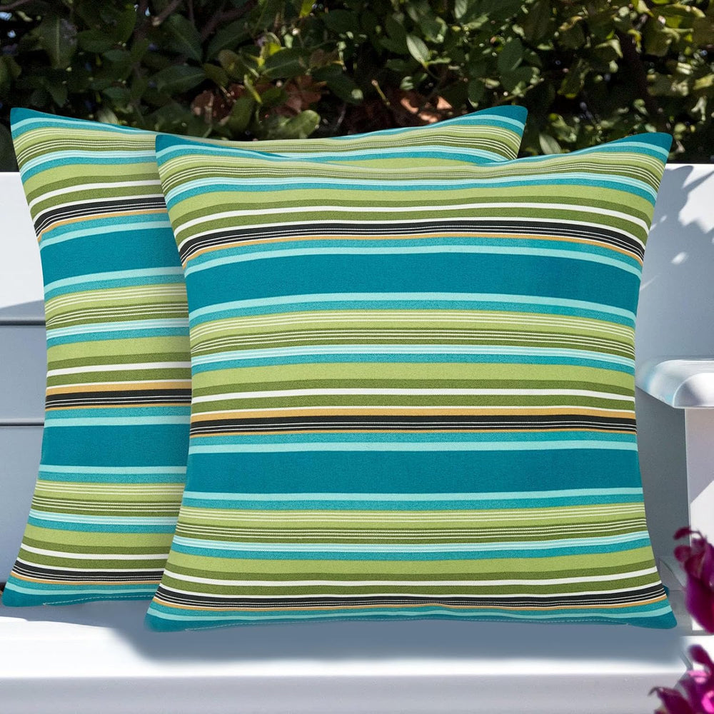 Throw Pillow with Insert, Set of 2, Outdoor Indoor Waterproof Decorative Pati...