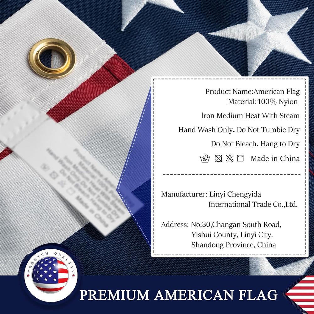 American Flag 5x8 ft: Long Lasting and Heavy Duty Nylon US Flags