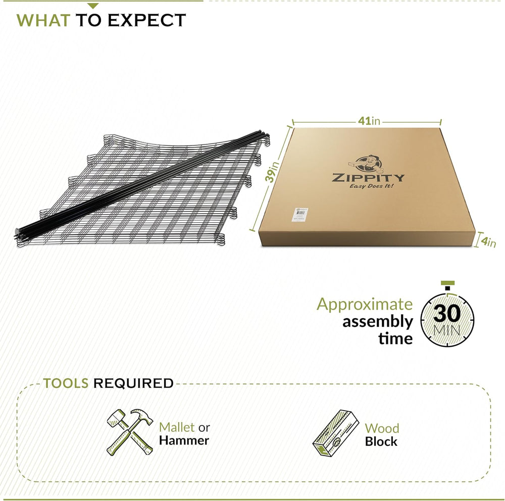 Zippity 39in H Black Metal Fence, DIY Fence Kit