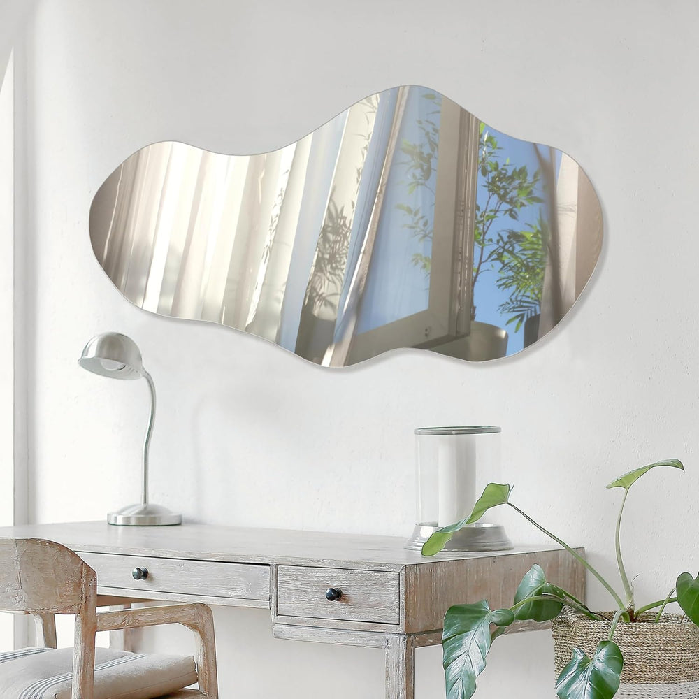 PERFNIQUE Irregular Wall Mirror Asymmetrical Mirror, 43''x24''...