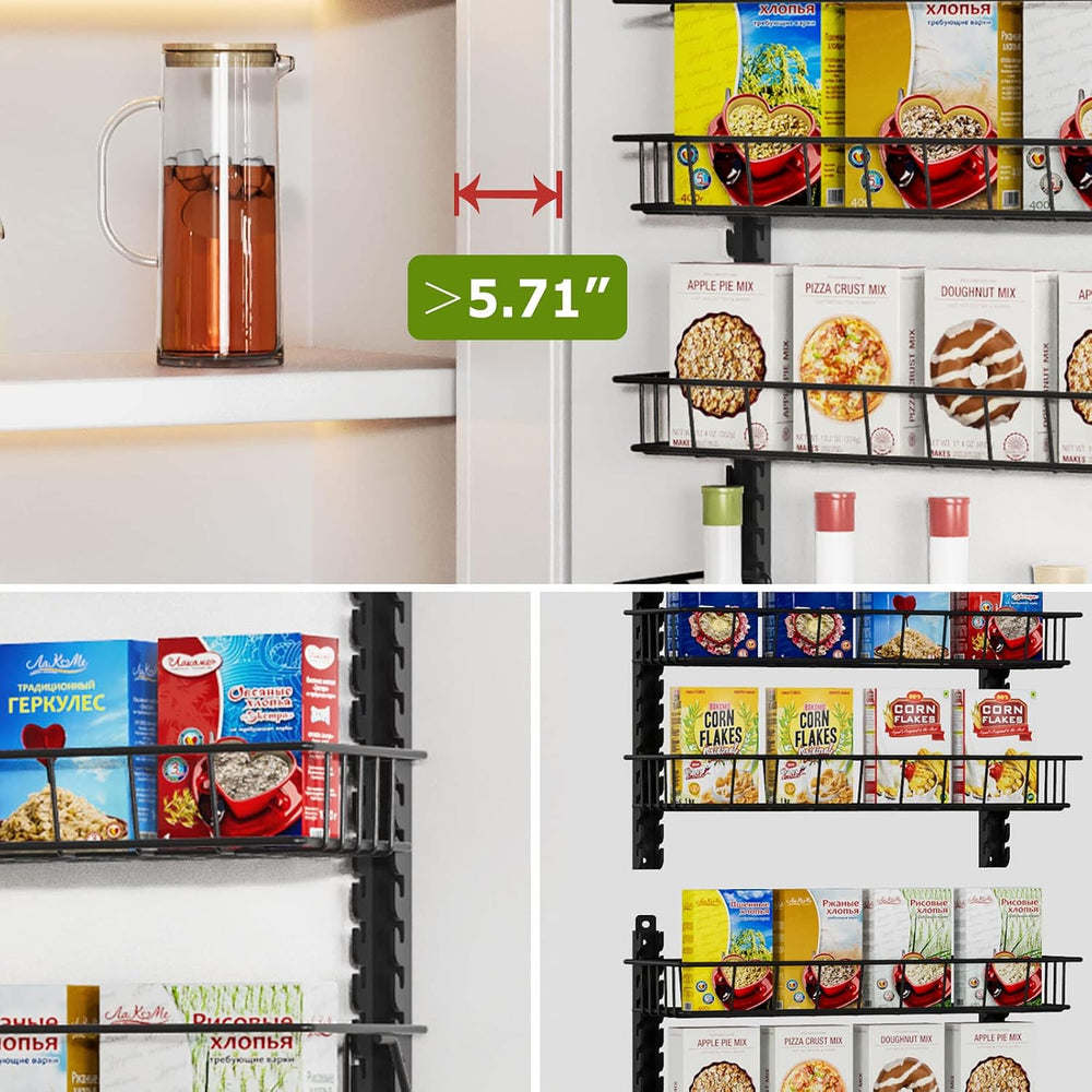 Churboro 9 Tier Over Door Pantry Organizer, 2-in-1 Adjustable Spice Rack