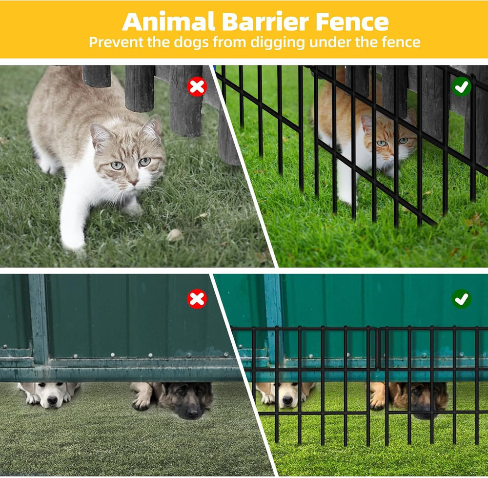 ULIOK 30 Panels Garden Fence Animal Barrier, Animal Barrier Fences No Dig Fen...