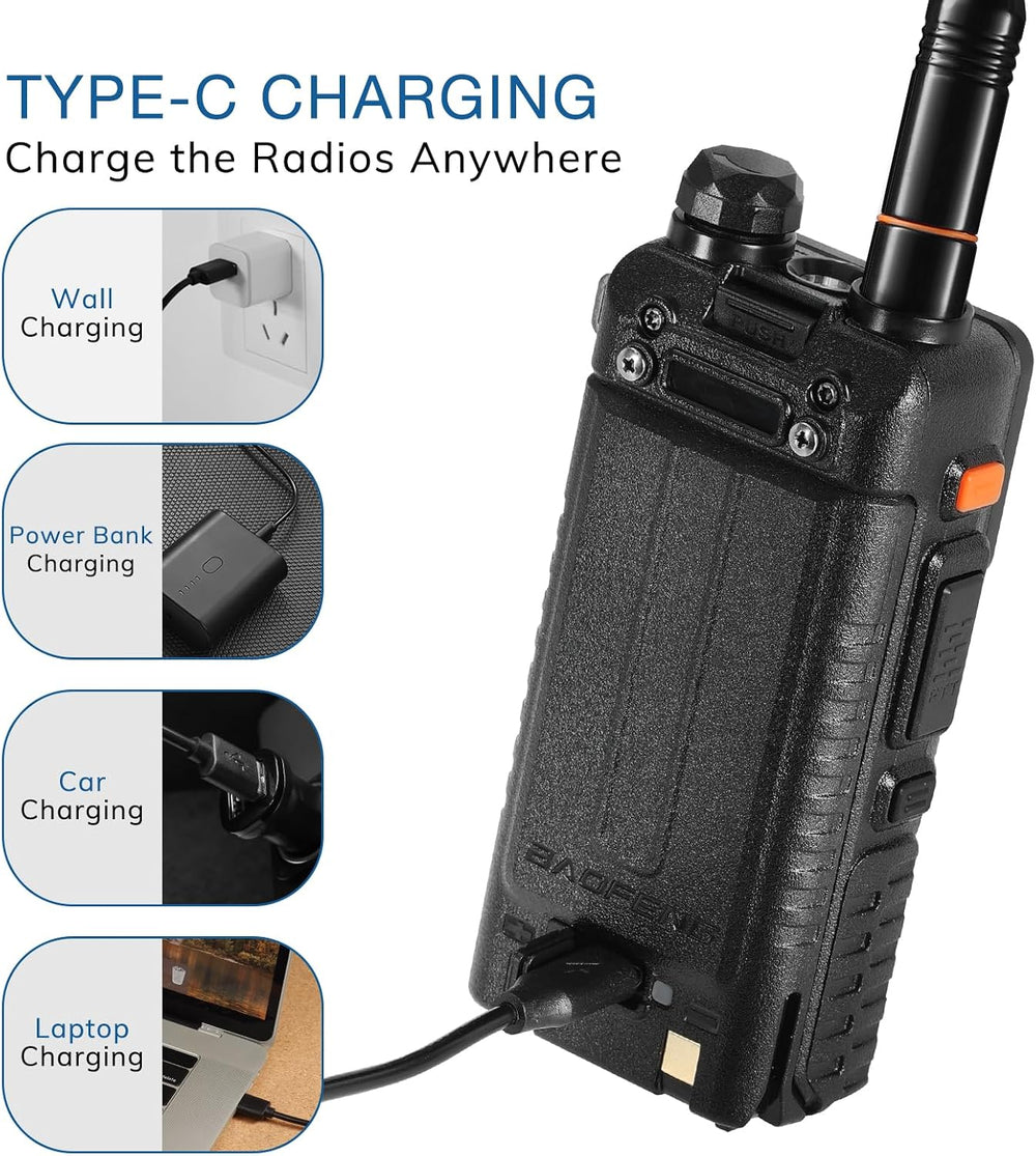 BAOFENG UV-5G Plus GMRS Handheld Radio, 999 CHs Chirp Compatible, 1 Pack