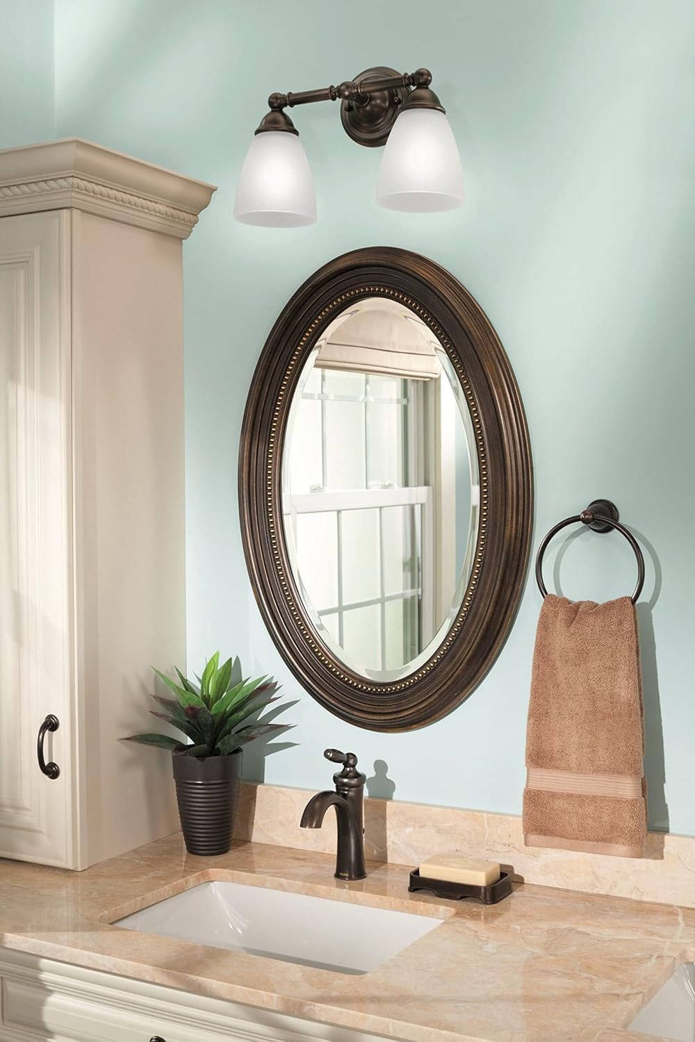 Moen YB2286ORB Brantford Collection Traditional Single Post Bathroom Hand Tow...