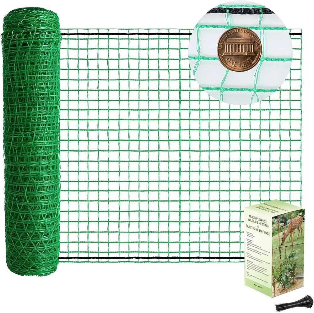 POYEE Deer Fence Netting 4x100ft Plastic Mesh Netting for Garden Protection