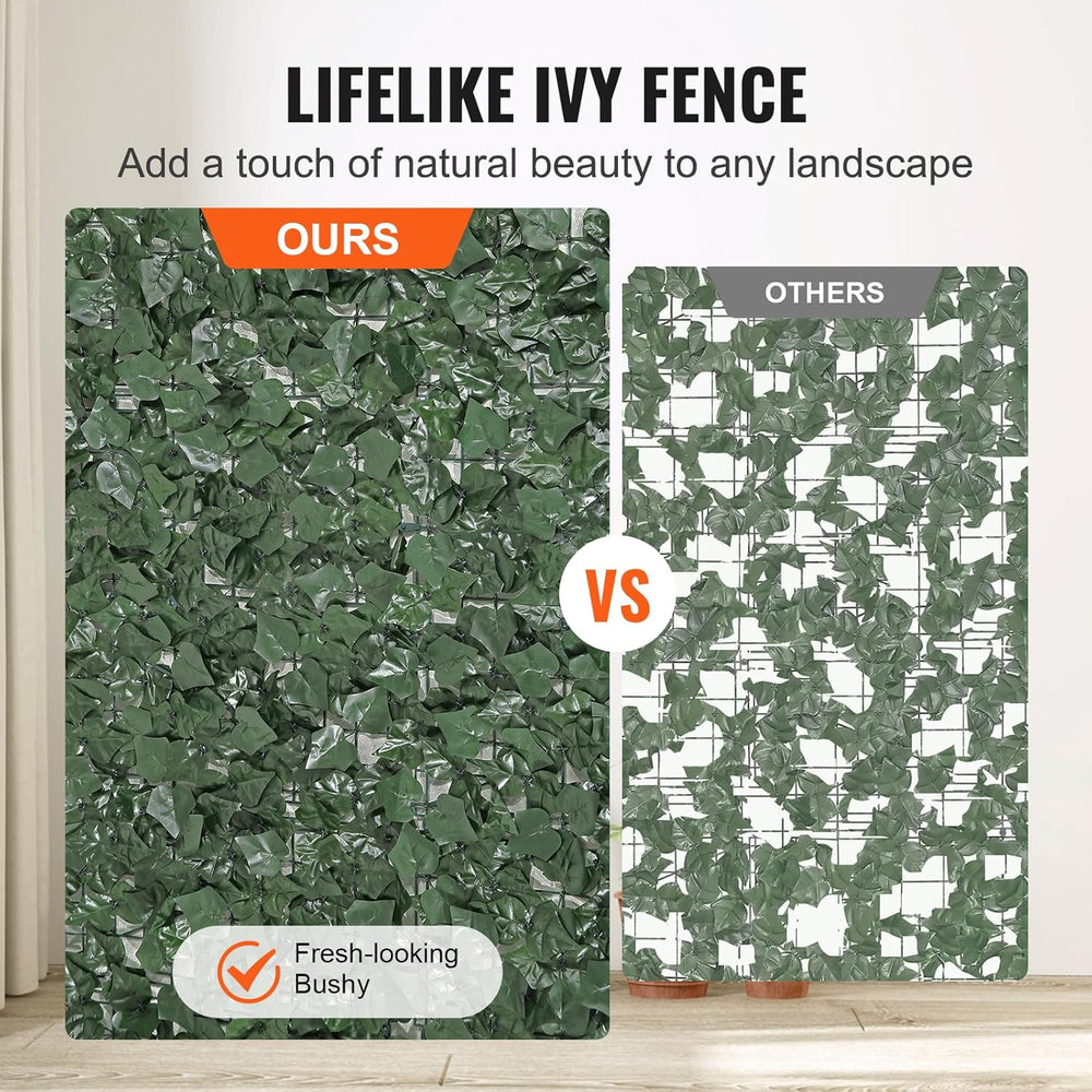VEVOR Artificial Ivy Privacy Fence Screen, 96 x 72 in Faux Ivy Vine Leaf Hedg...
