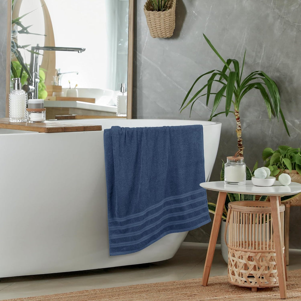 Utopia Towels 4 Pack Premium XL Bath Towels, 30x60 in, Cotton, Navy
