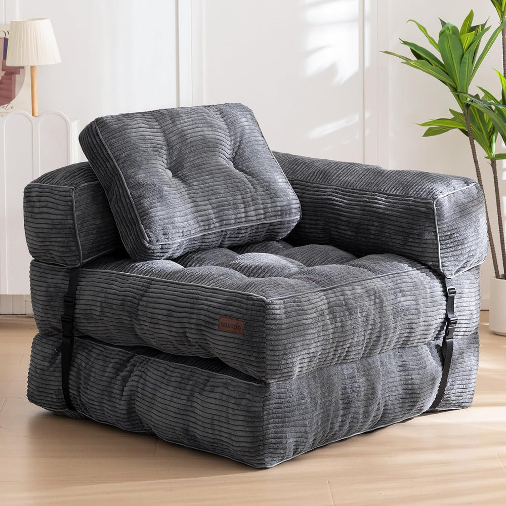 MAXYOYO Folding Sofa Bed, Convertible Chair Bed with Pillow