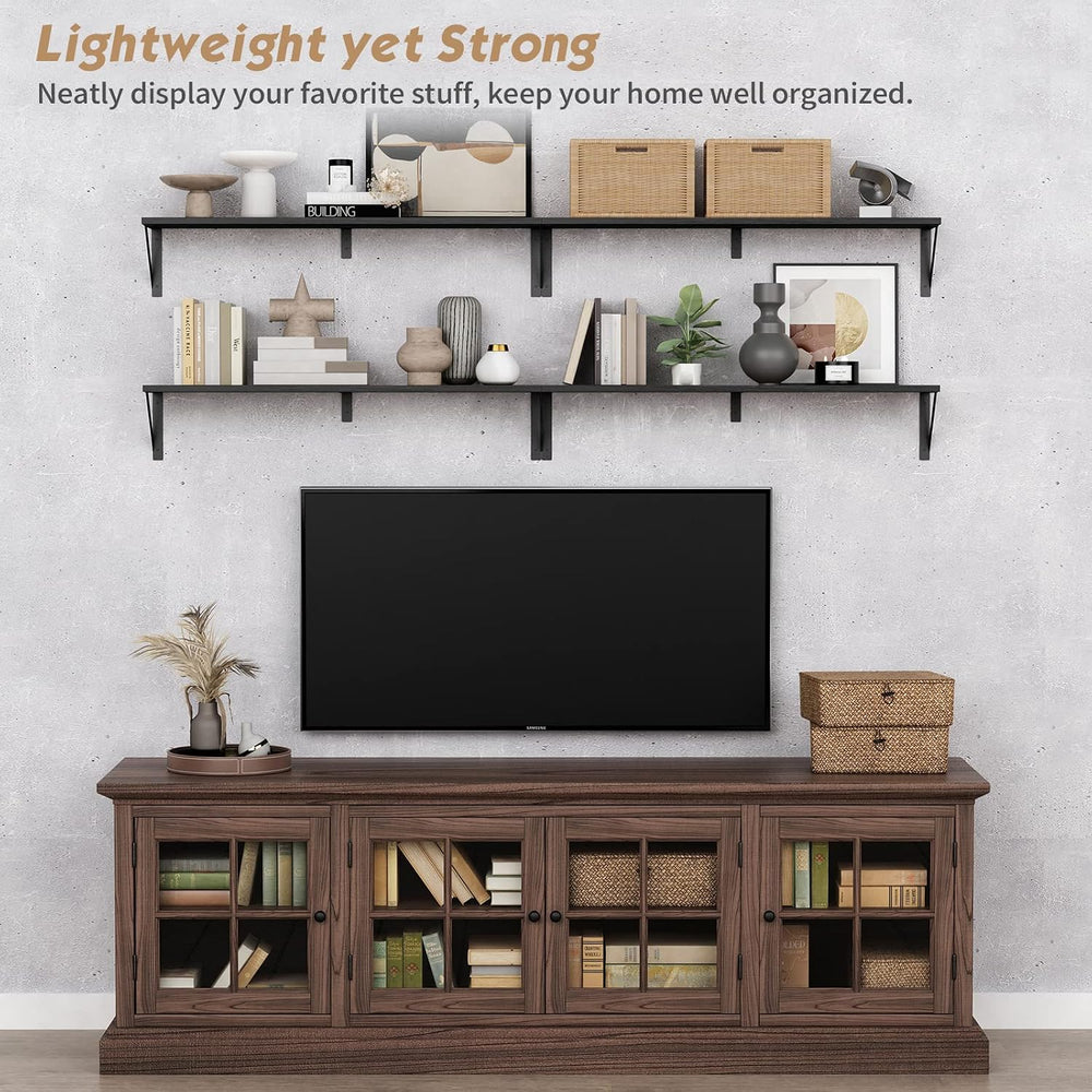 36 Inch Long Floating Shelves 8" Deep, Large Wall Shelf for Bedroom Books