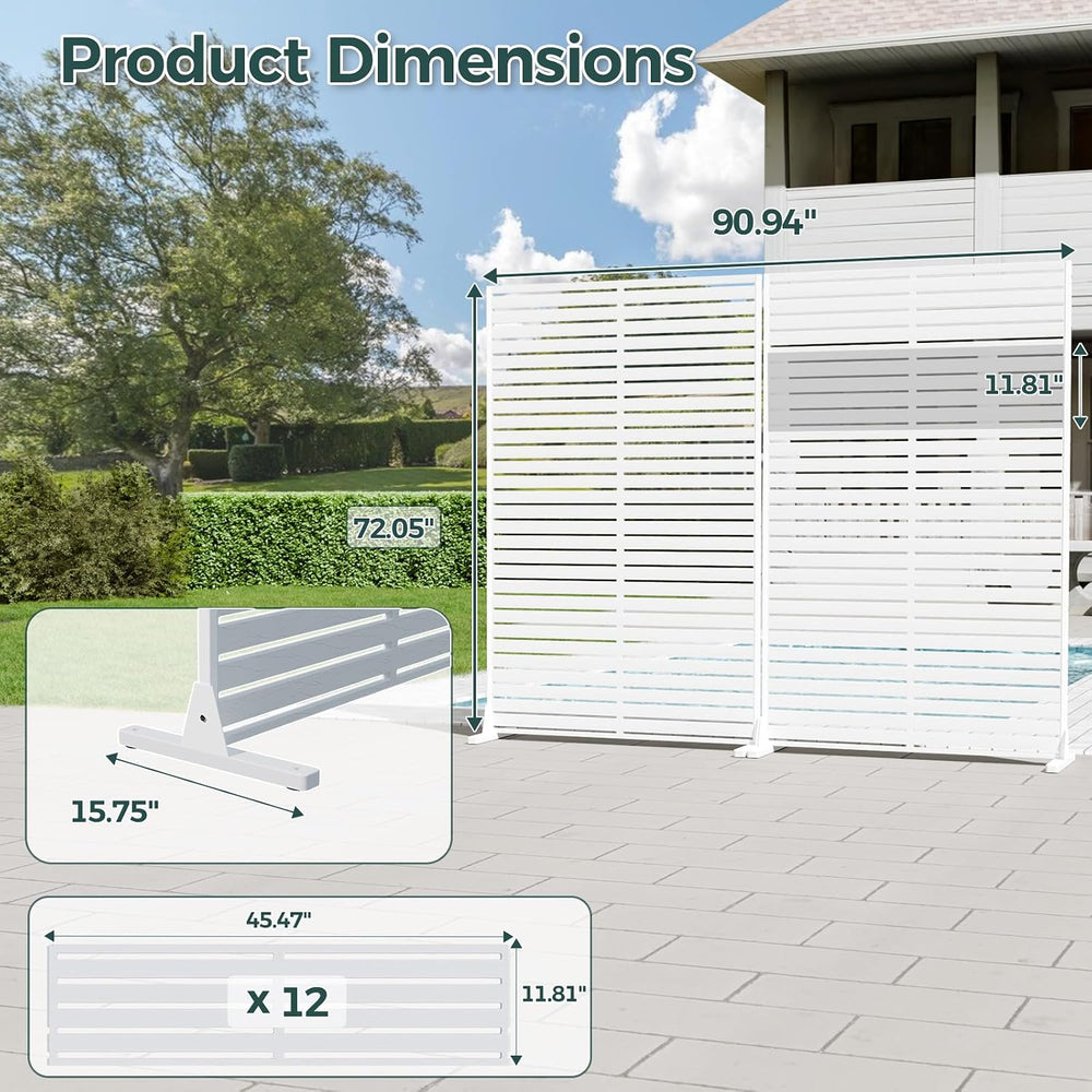 72" Privacy Screen Outdoor Privacy Fence Panel for Patio