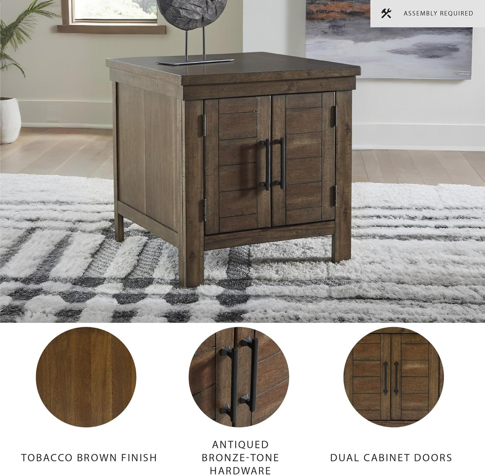 Signature Design by Ashley Moriville End Table, Brown Side Table
