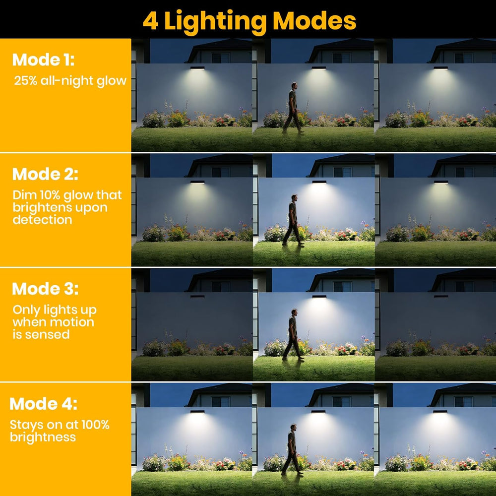 SOTTLOT Solar Wall Lights Outdoor, 2Pcs Solar Lights with Motion Sensor