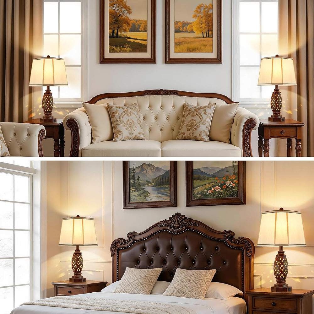 2-Pack Brown Rectangular Lampshades, 10.5 x 10 x 13 Inches