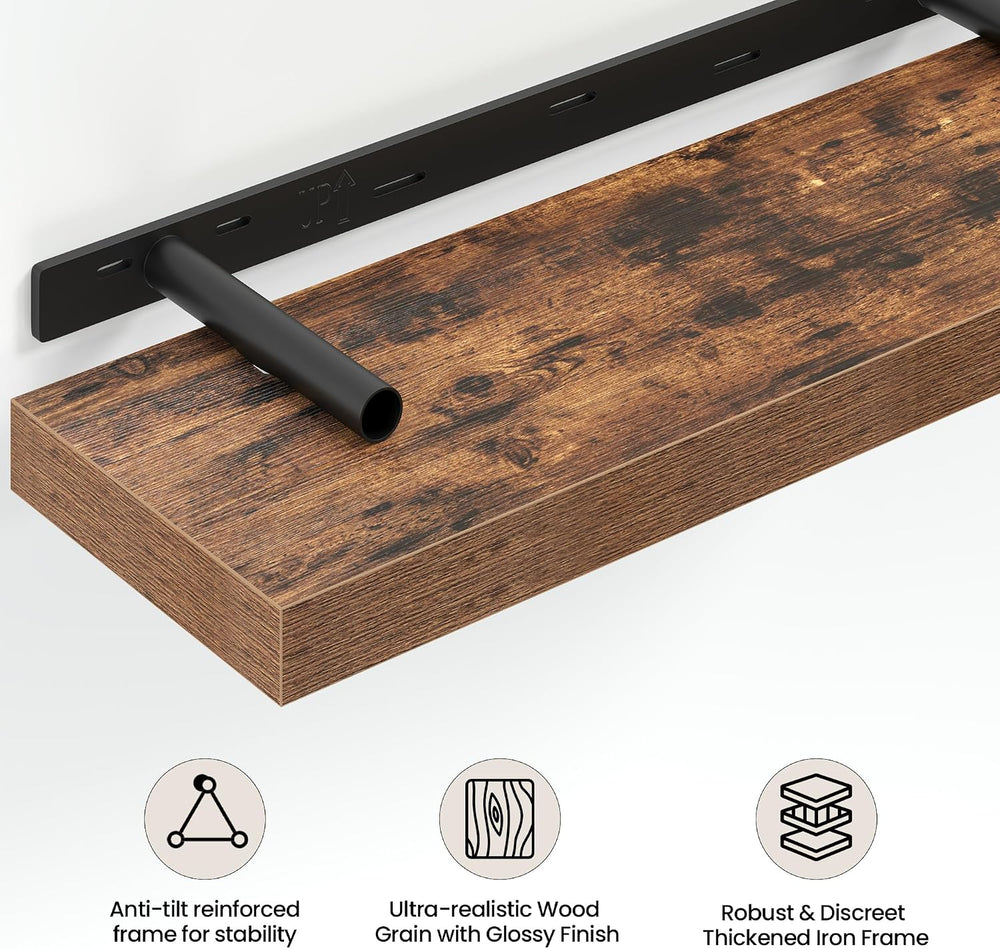 Vivelove 16 Inch Floating Shelves Wall Mounted for Display, 6.5 Deep Duty She...