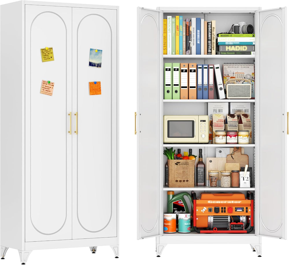 75"Kitchen Pantry Cabinet, Storage Cabinet with Doors and Shelves
