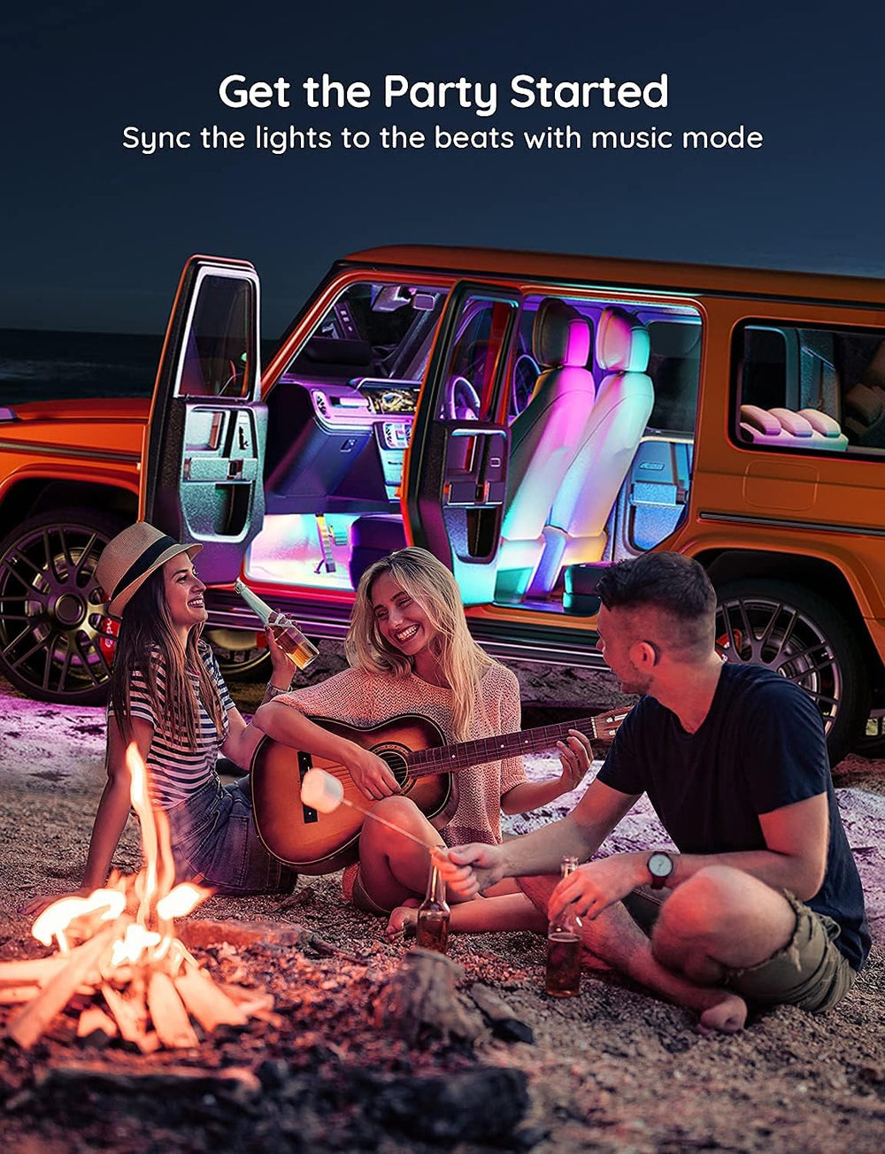 Govee Car LED Strip Lights, Smart RGBIC Interior Car Lights, APP Control