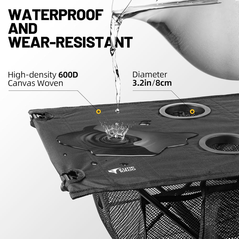 Zune Lotoo Portable Camping Side Table Folding Small Beach Table Foldable