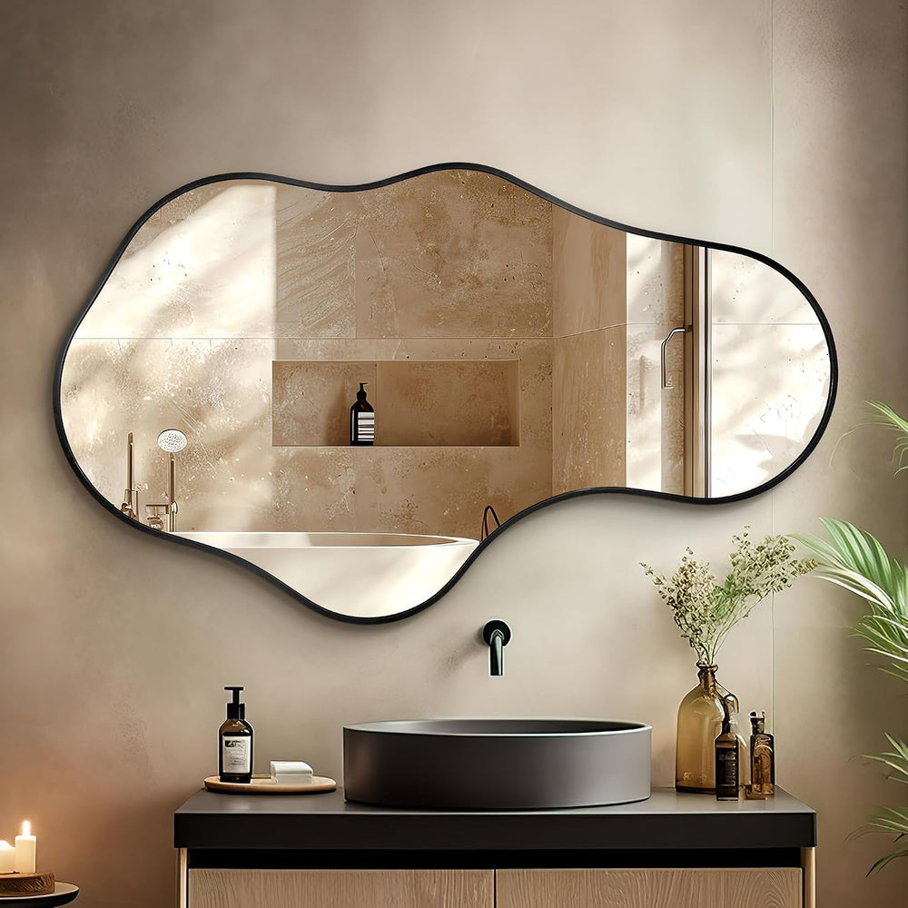 Bathroom Mirror for Over Sink-Black Room Decor Wall Mirror 22"x 36"