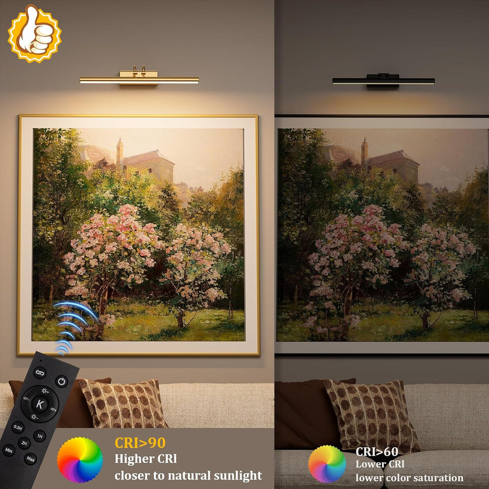Picture Light for Wall Set of 2, Gold